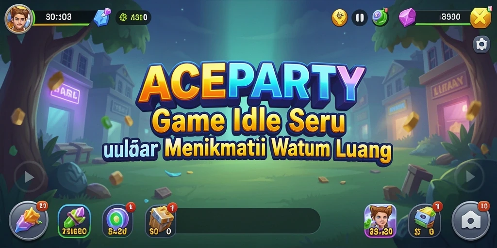 Tangkapan layar ACEPARTY menampilkan aksi karakter dalam gameplay Idle yang mengasyikkan.