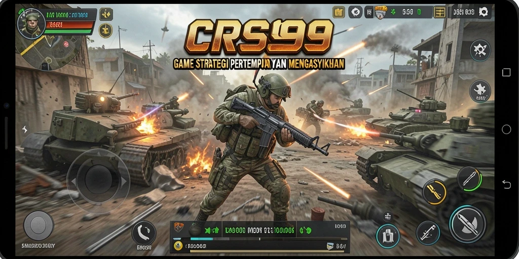 Screenshot CRS99 menampilkan aksi pertempuran yang mendebarkan dalam game SLG.