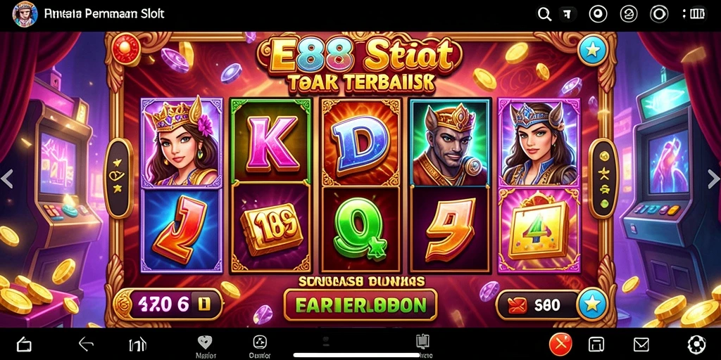 Tampilan gameplay E88 yang menarik dan interaktif di mesin Slot.