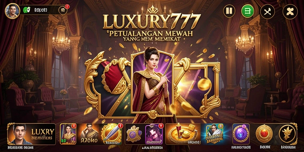 Screenshot LUXURY777 menampilkan petualangan gameplay yang mendebarkan.