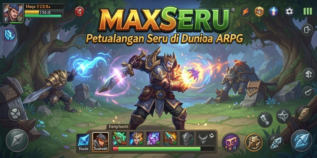 Screenshot gameplay ARPG MAXSERU yang menarik dan memukau.