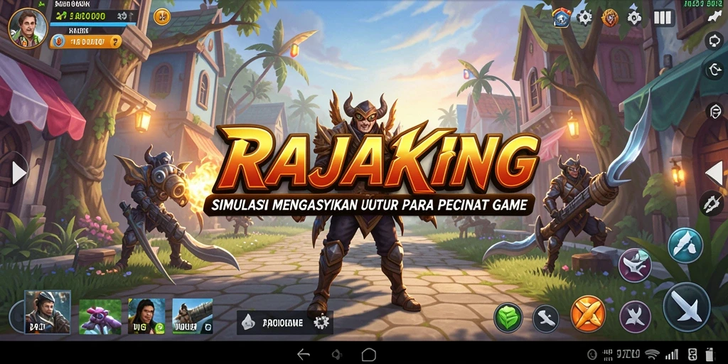 Tampilan gameplay menarik dari RAJAKING yang menggambarkan pengalaman simulasi.