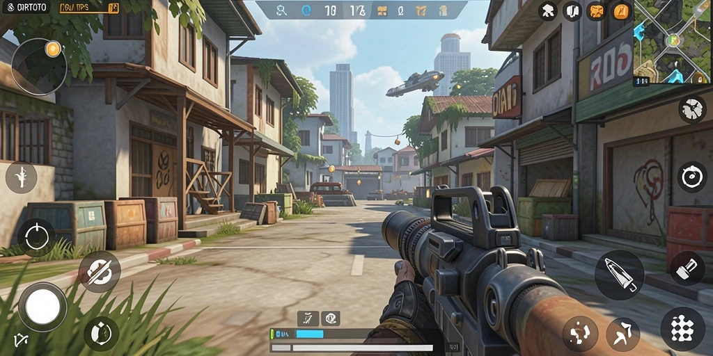 Tampilan gameplay seru di SORTOTO saat baku tembak.